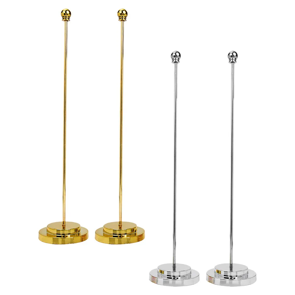 

4Pcs Tabletop Flag Holder Metal Plastic Decorative Flagpole Stand Office Flagpole Support Stable Base For Flags Decoration Items