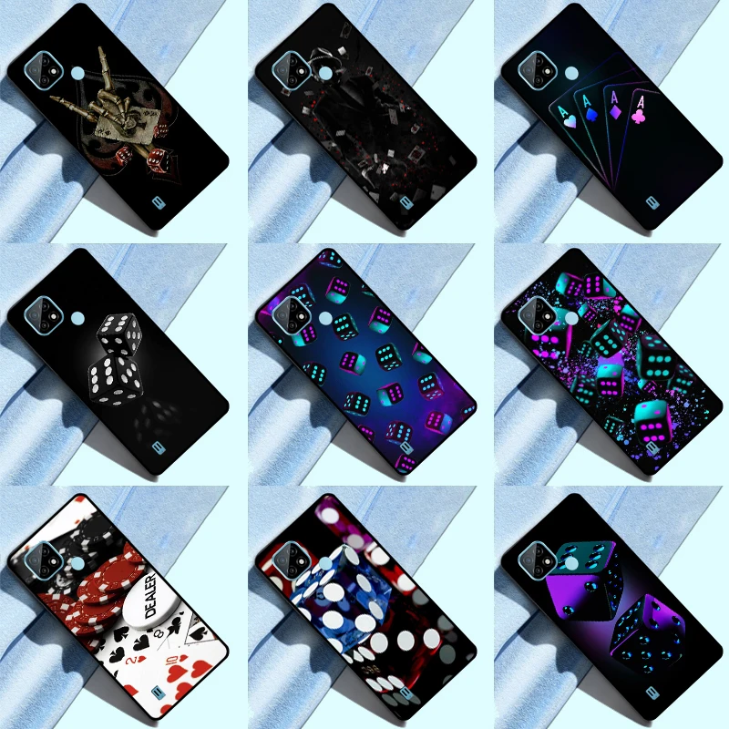 Dices Poker Casino Case For Realme C11 2021 C15 GT Master GT Neo2 8 Pro 8i For C31 C35 C25 C25s C21Y C25Y Cover