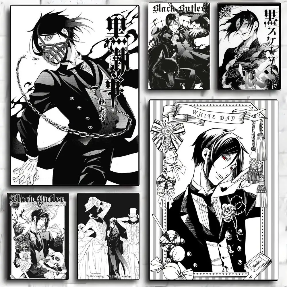 B-Black B-Butler ANIME Poster HD Art Sticky Wall Wasserdicht Zuhause Wohnzimmer Schlafzimmer Bar Ästhetische Dekoration