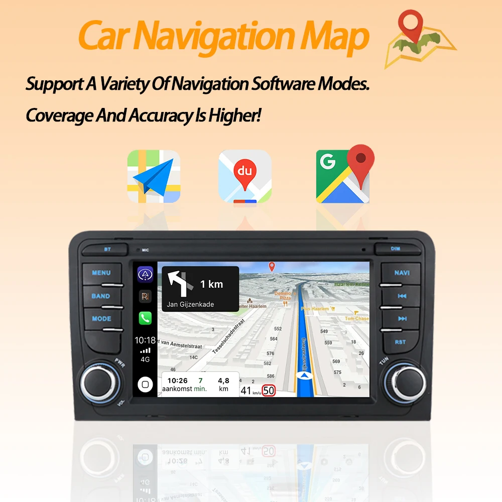 مناسبة لأودي A3 (2003-2010) 7 بوصة أندرويد 13 راديو السيارة شاشة تعمل باللمس مشغل وسائط متعددة نظام تحديد المواقع والملاحة اللاسلكية Carplay BT WiF #6