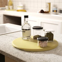 Nicole Large Tray Concrete Silicone Mold DIY Easy Grip Round Serving Platter Molds for Cement and Jesmonite