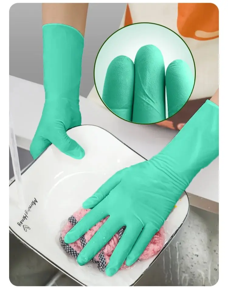 Clean Dishwashing Kitchen Gloves Reusable Household Rubber Work Paint Gardening Gloves