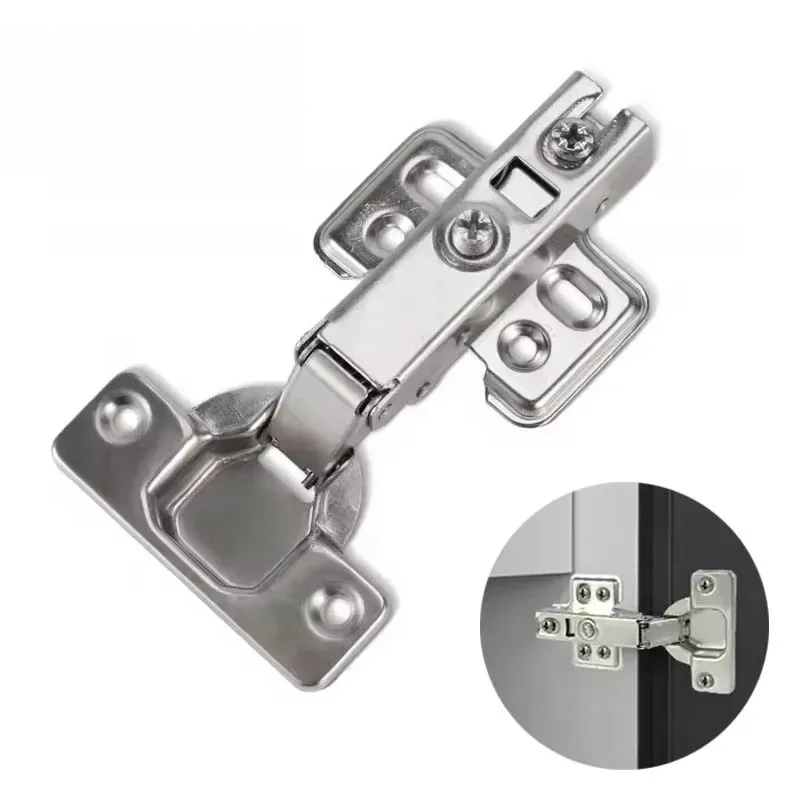 

2/10pcs cabinet hinges straight curved full cover steel hydraulic door hinges shock absorbers buffer soft close kitchen cabinets