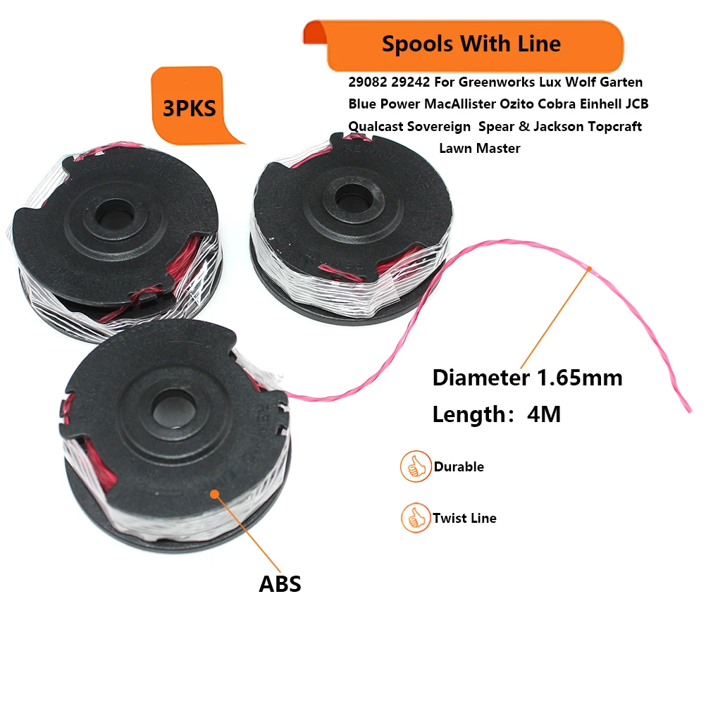 

Spool and Line For Spear & Jackson HG500B Topcraft TGT-500/2012NL Lawn Master GT1210 GT1211 GT1238 GT1313 GT1411 GT1415