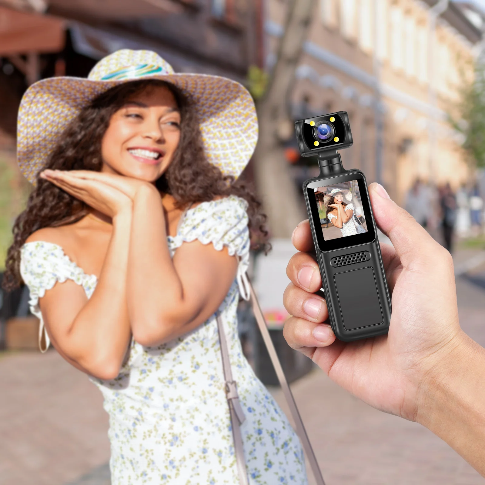 

Mini Body Cam with Audio Video Recording Ultra Hd Portable Sports Camera Wearable Clip on for Travel Outdoor Adventure 4K Night