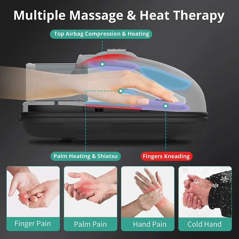 Wireless hand massager for muscle relaxation