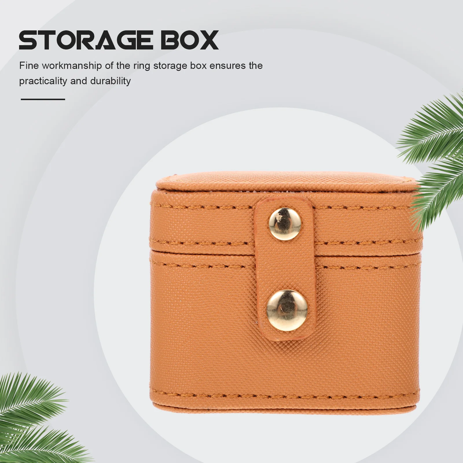 

Small Jewelry Case Retro Style Premium PU Lint Material Gift Box for Ring Storage Decorative Desktop Display Jewelry Organizer