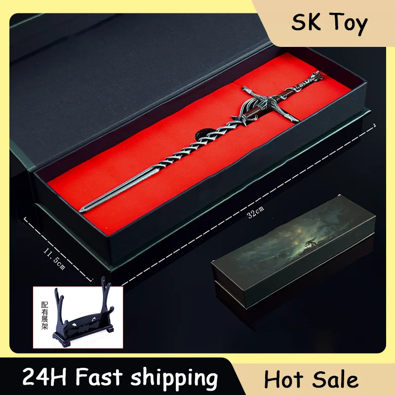 

30cm Game Sword Model Flame Knight's Greatsword Desktop Ornament Medieval Swords Decorations Knife Toy Gifts Collections