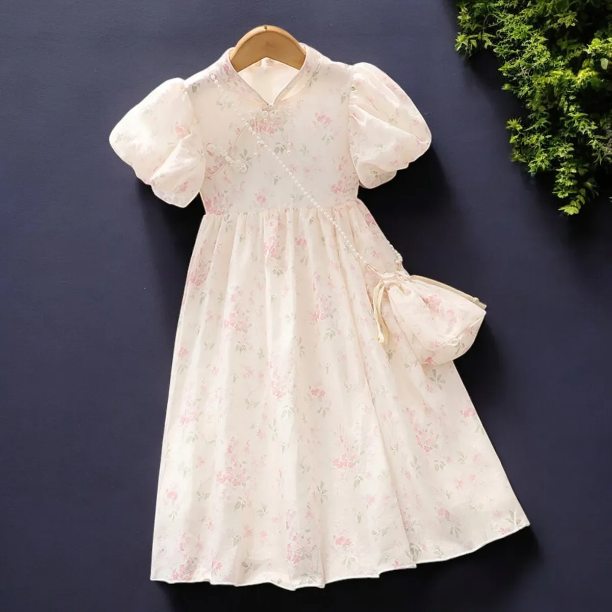 

Baby Kids Chiffon Dresses for Girls Outfits Pink Flower Dress Summer Short Sleeve Children Princess Costumes 5 7 8 9 11 13 Years