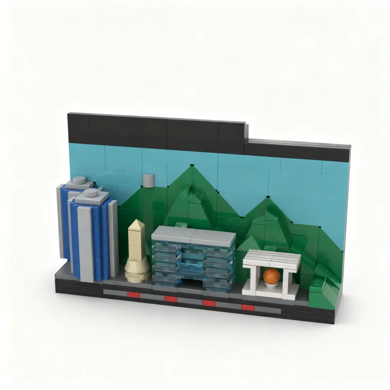

355PCS MOC City Champions Super Car Caracas Postcard 3D Model Technology DIY Assembly Building Blocks Display Birthday Gift Home