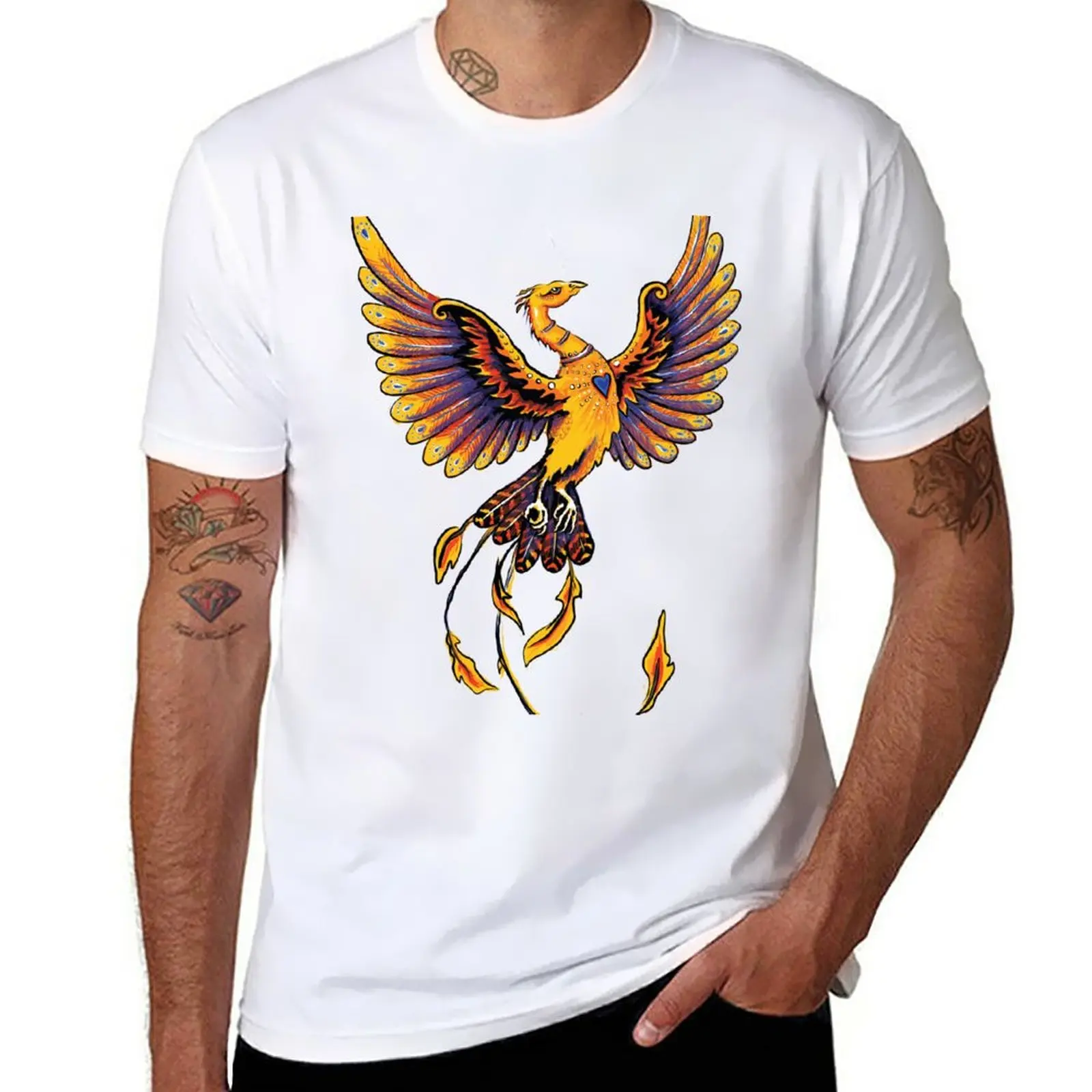 New phoenix - fire bird -heart of fire T-Shirt quick drying t-shirt t shirt man fitted t shirts for men