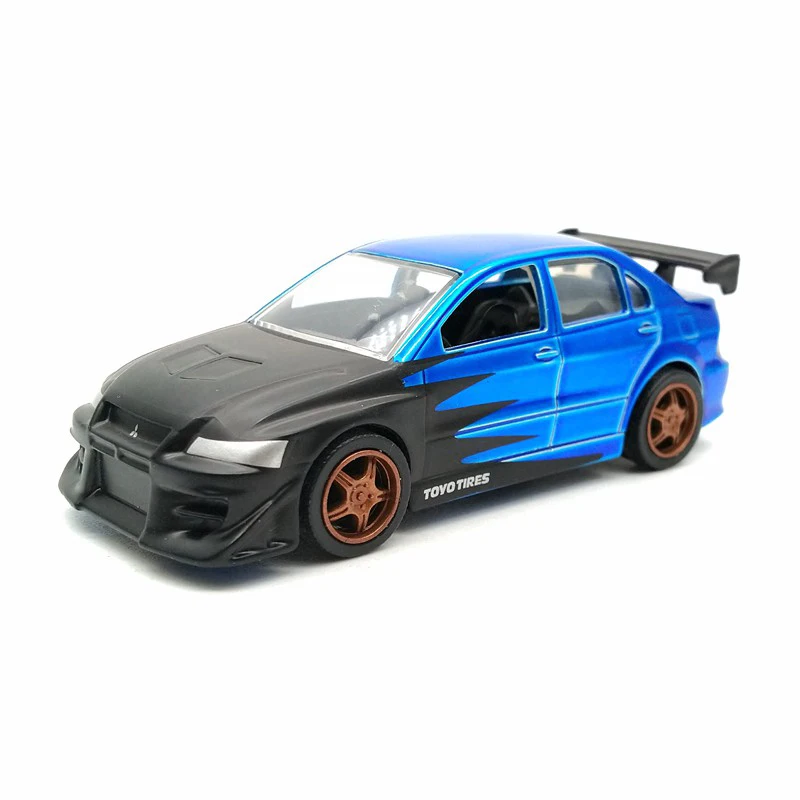 Jada 1:55 Scale 2002 Lancer Evo 7 Simulation Alloy Car Model Static Display Collectible Toy Gift Sopuvenir Decoration