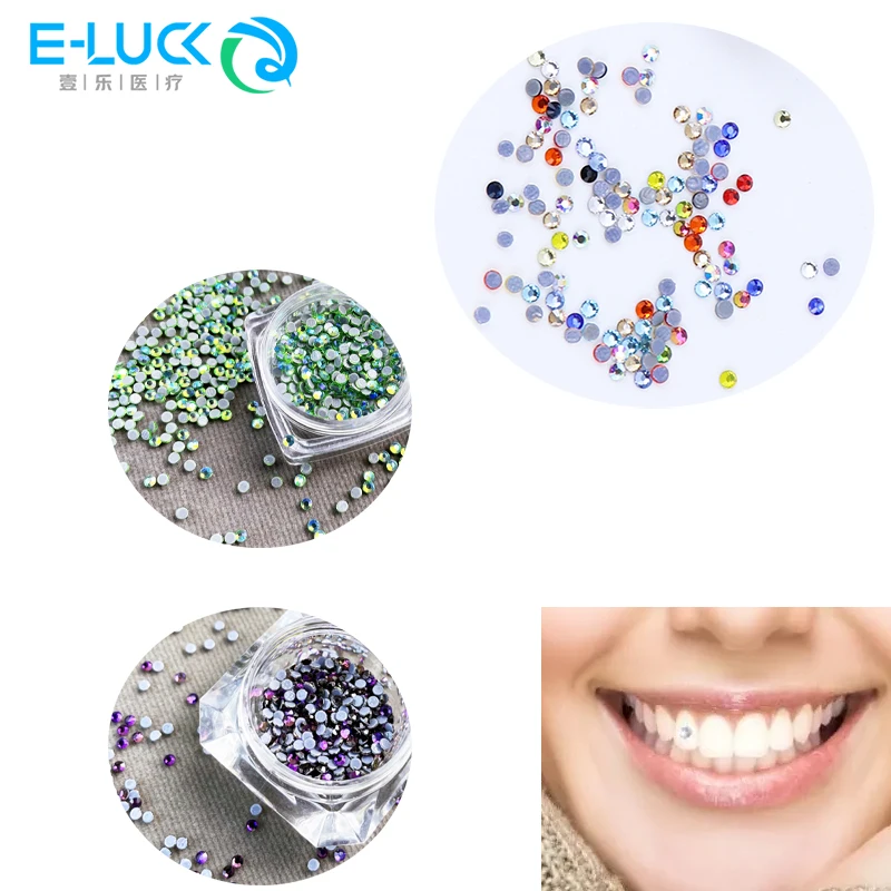 30Pcs/Box Tooth Crystal Jewelry Beauty Crystal Diamond Jewelry Colored Tooth Jewelry Gemstones