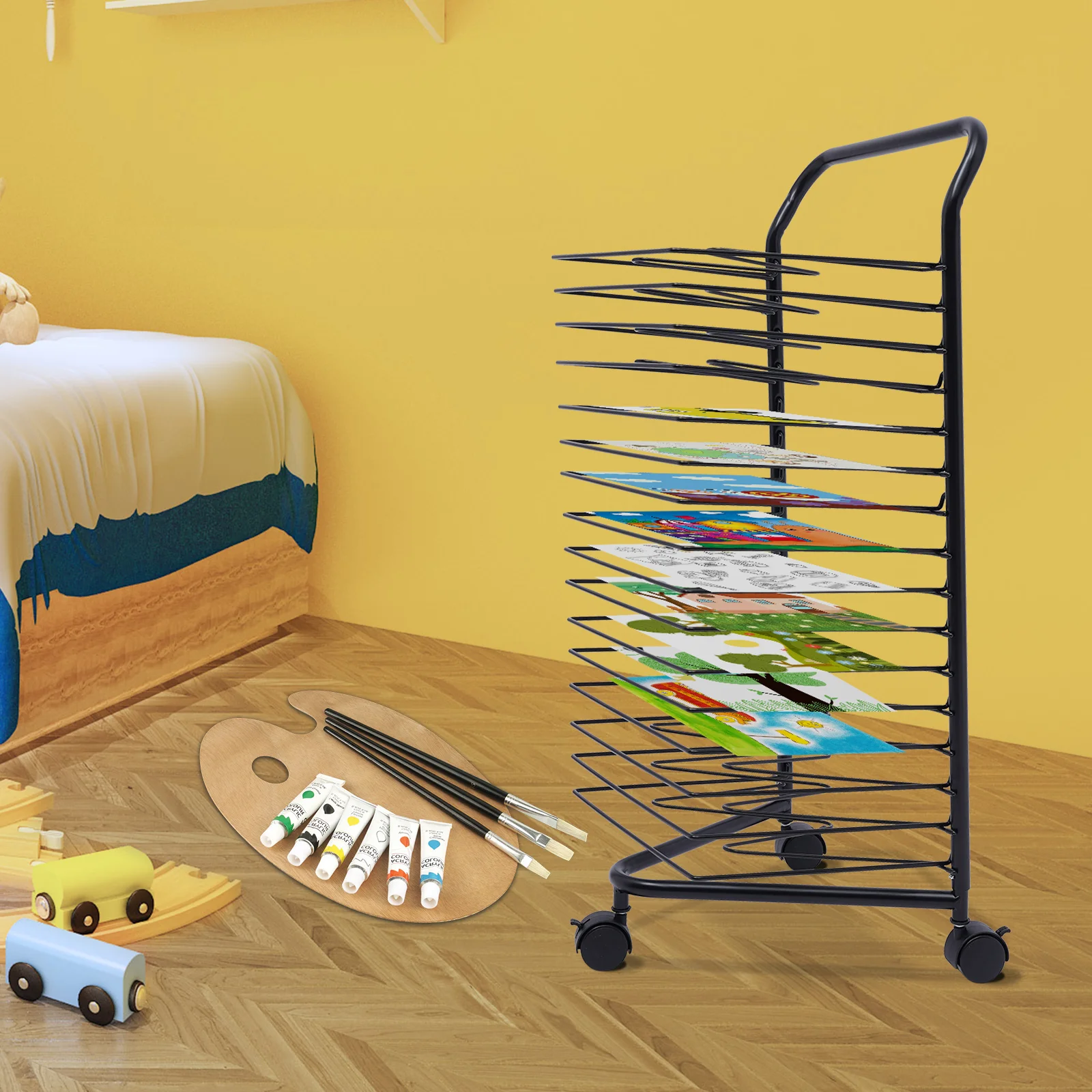 

Art Drying Rack 16 Shelves Ideal For Schools And Art Clubs Height 33 Inches For Classroom Paint