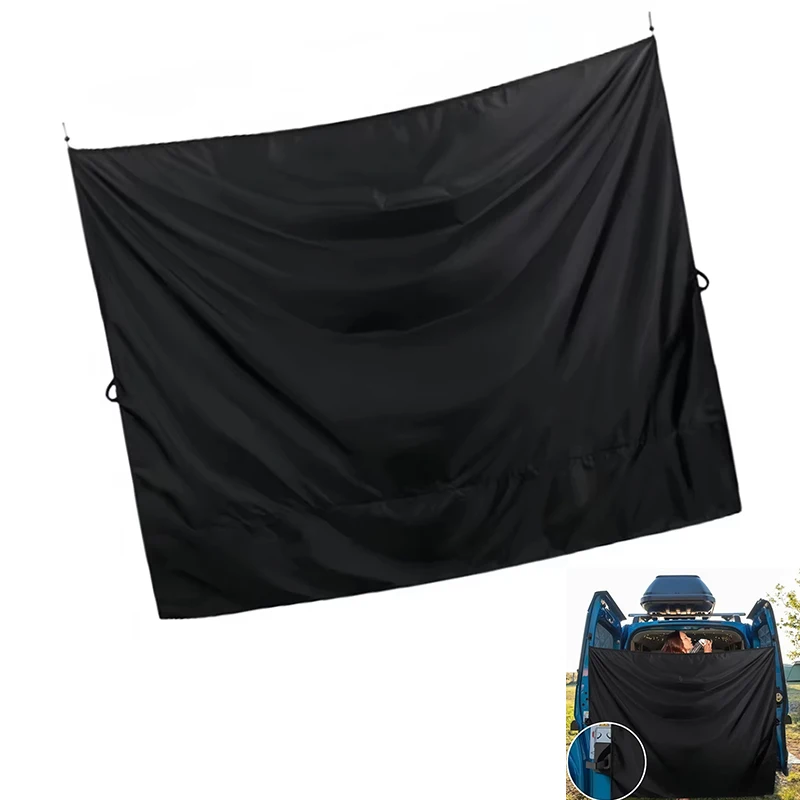 1Pc 183x168cm Camper Van Barn Door Privacy Curtains Cover With Hooks For Outdoor Shower Curtain Caravan RV Supplies