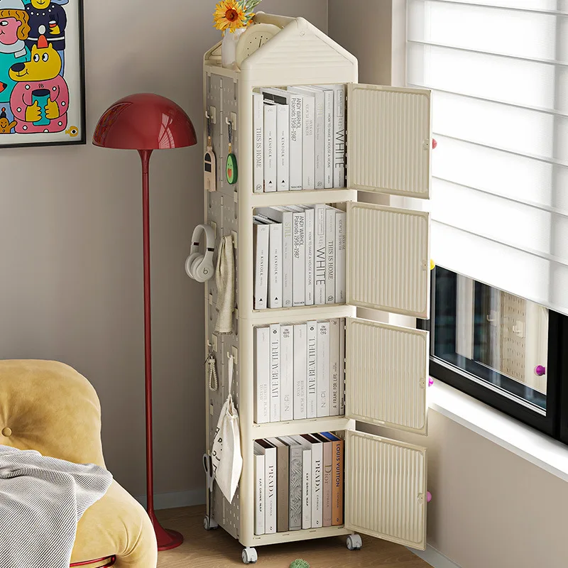 Rotary bookshelf household, combination book storage cabinet