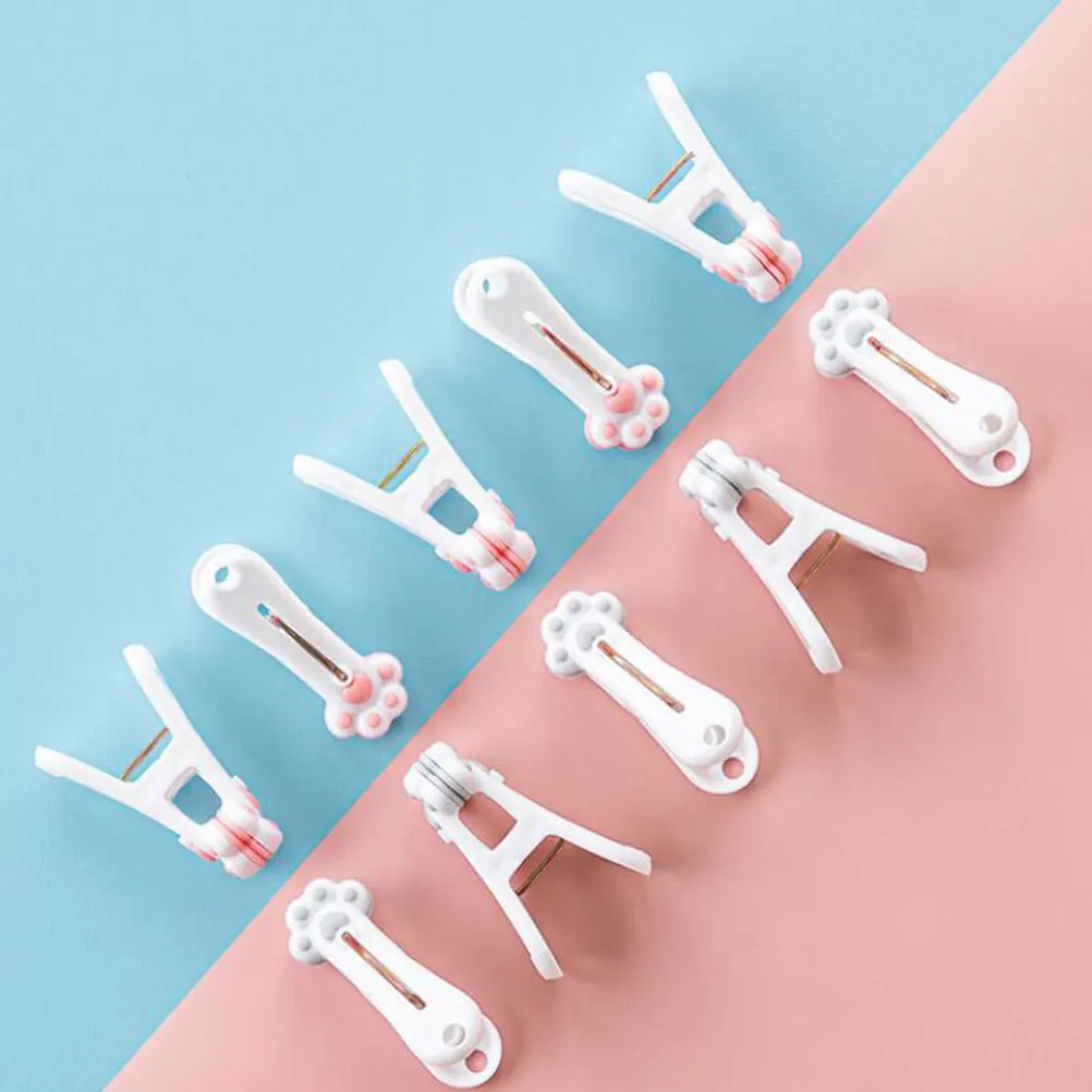 

12pcs Cat Claw Clothes Clip Sock Clips Windproof Non-slip Sturdy Mini Home Use Socks Hanger Drying Windproof Sock Clips