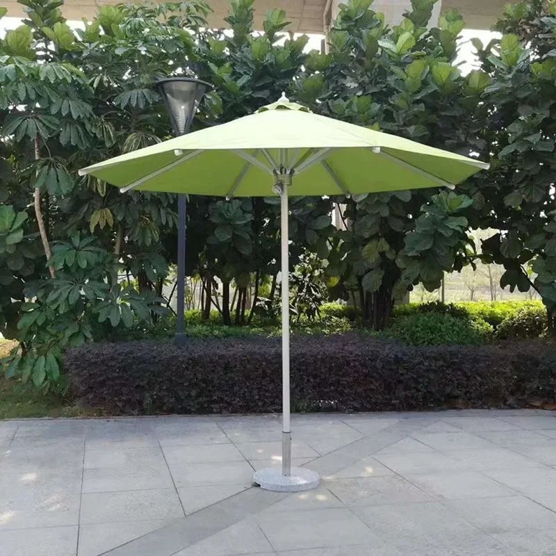 for Aluminum Mid-Column Umbrella Outdoor Hand-Cranked Parasol for Table Chair Courtyard Beach Stall Leisure Balcony Sun Shade