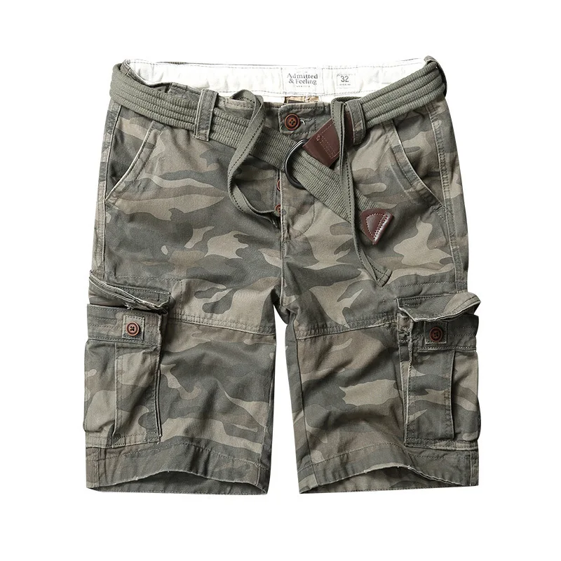 ใหม่ผู้ชายกีฬากางเกงขาสั้นแฟชั่นลําลองหลวมหลายกระเป๋ากางเกงผู้ชายกางเกงขาสั้น