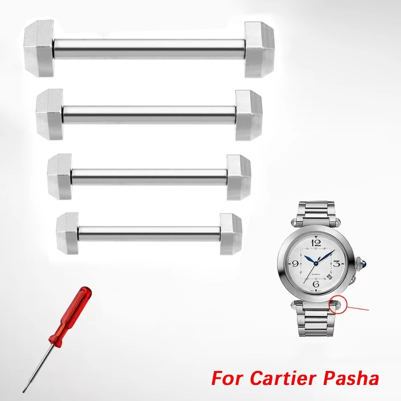 16mm 18mm 20mm 22mm watch Link Shaft For Cartier PASHA metal Link Ear Rod Fixed Stainless Steel Screw Rod Watch belt accessories