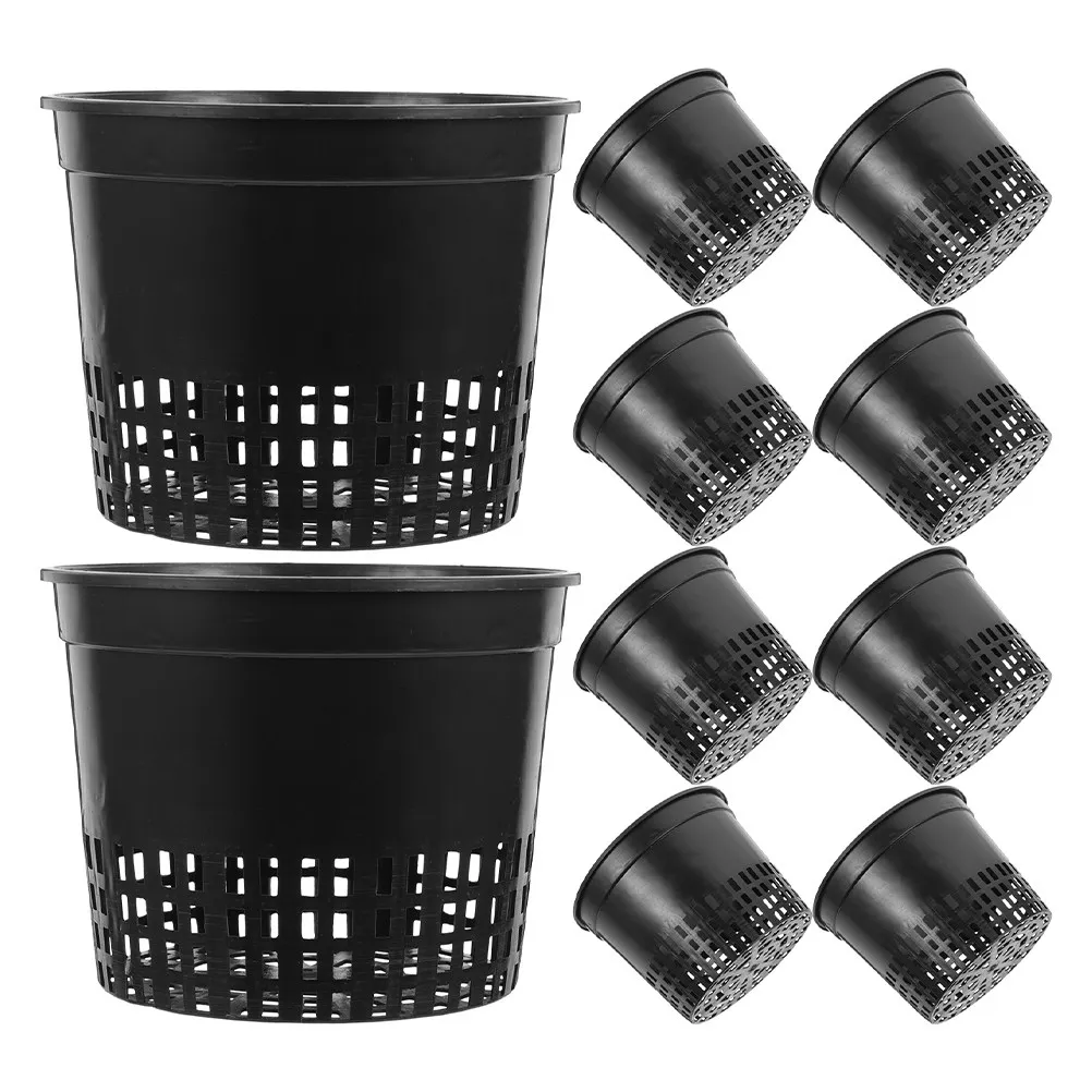 10Pcs Garden Slotted Mesh Net Cups Hydroponic Aquatic Planter Pots for Water Grass Balcony Planting Aeration Drainage Healthy