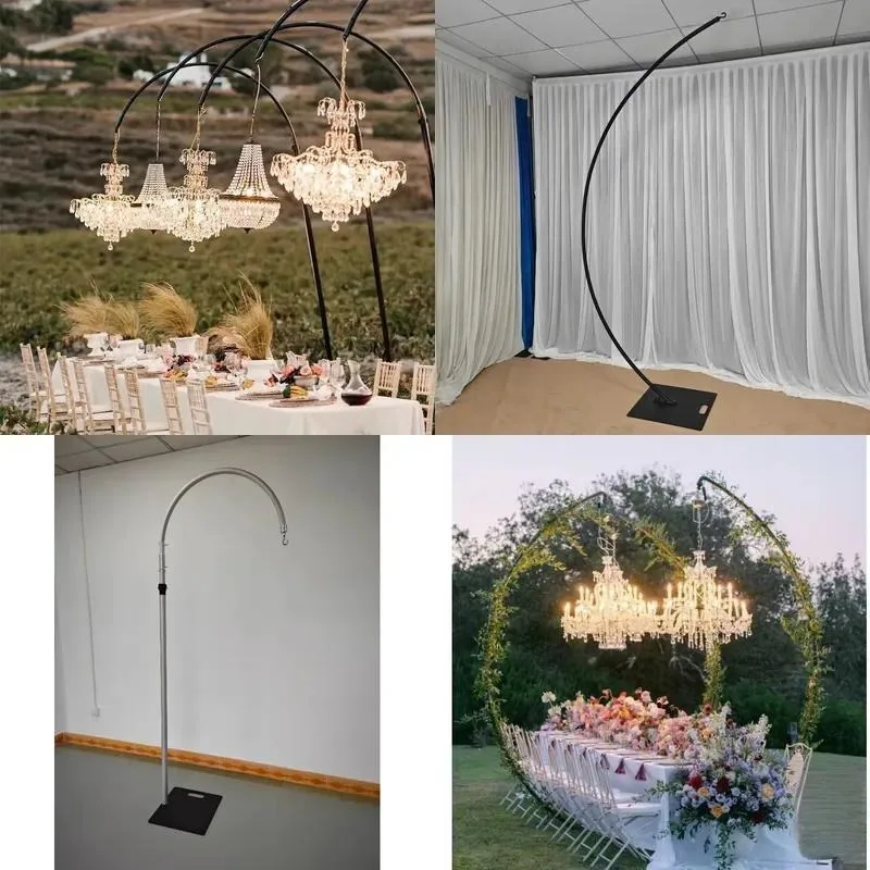 3m Heavy Duty Gold Metal Chandelier Bracket Independent Floor to Ceiling Light Stand Suitable for Wedding Stage Parties