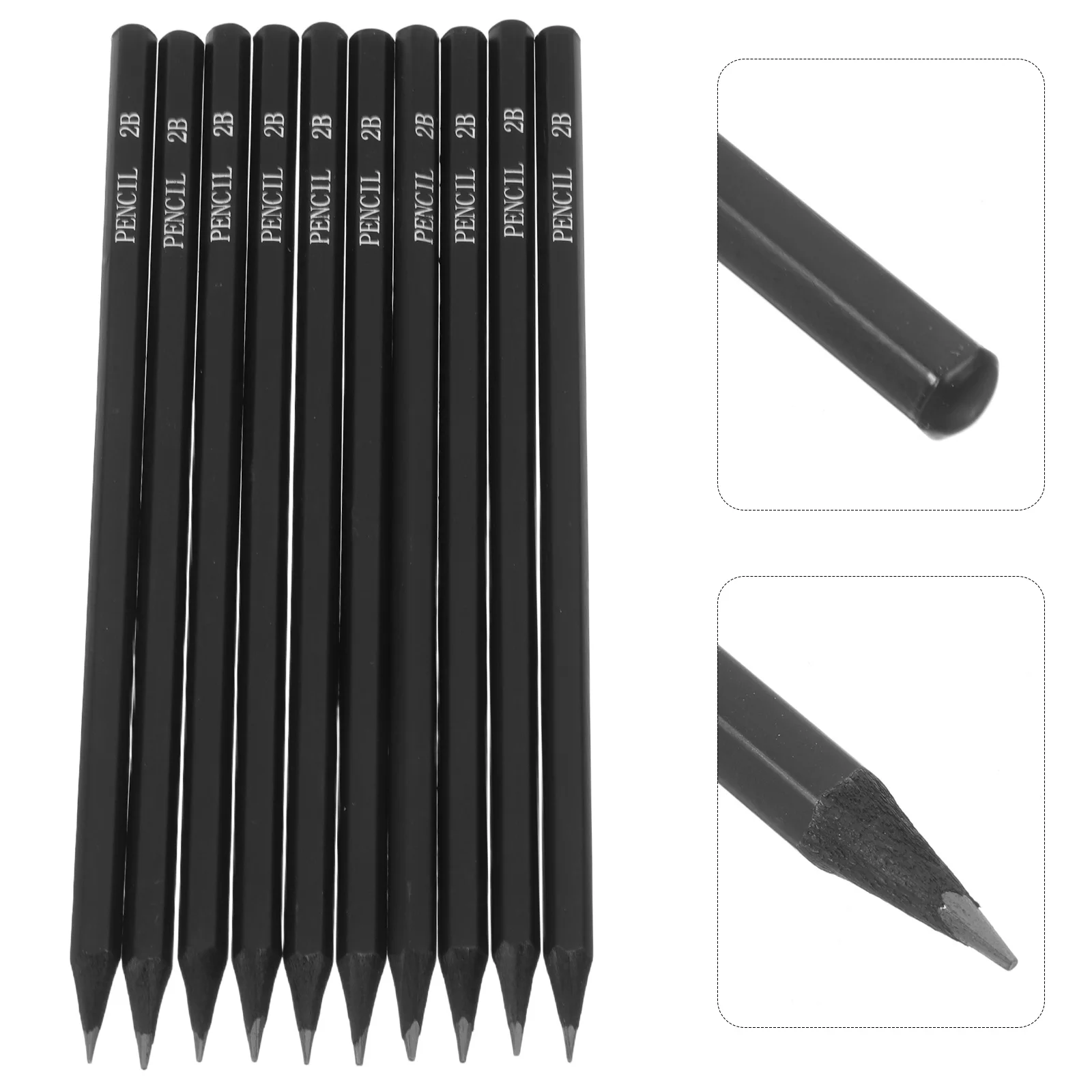 

10 Pcs Black Wing Pencil Pencils Color Photorealistic Charcoal Dark for Writing Soft Sketch Wood