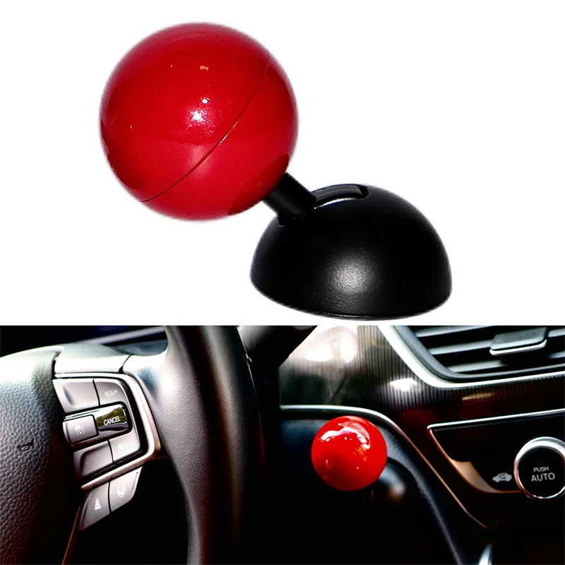 Car Push To Start Button Rocker Car One Button Start Lever Car Engine Start Stop Button Joystick Ball-bar Automotive Decorative