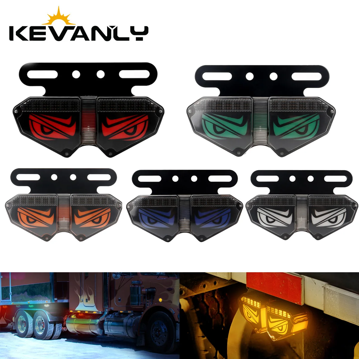 

1pcs/2pcs Demon Eye 12/24V Auto Truck Side Marker Light DRL Running Flashing Lamp LED Rear Taillight Signal Decorative Light
