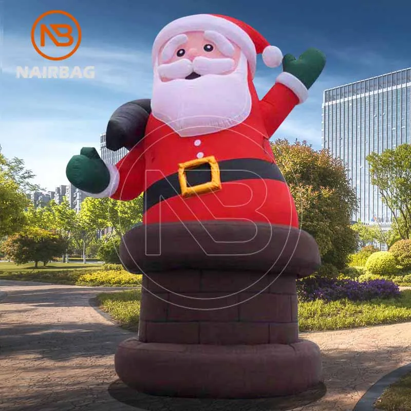 كبير عيد الميلاد الديكور نفخ سانتا كلوز ديكور خارجي 20ft 25ft 30ft كبير نفخ سانتا 30ft الكرتون نموذج للبيع