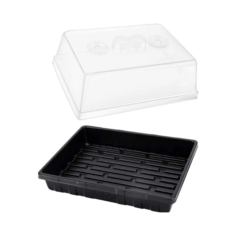 5-Inch plastic humidity dome for 144-cell nursery seed starter tray for germination propagation