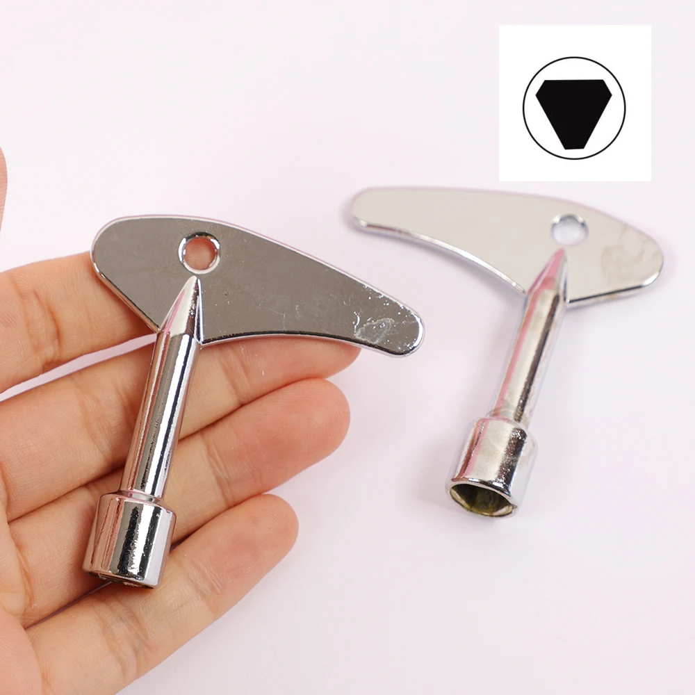 2Pcs Single Inner Triangular Key Elevator Key Inner Triangle Key Wrench Elevator Water Meter Valve Wrench Hand Tools