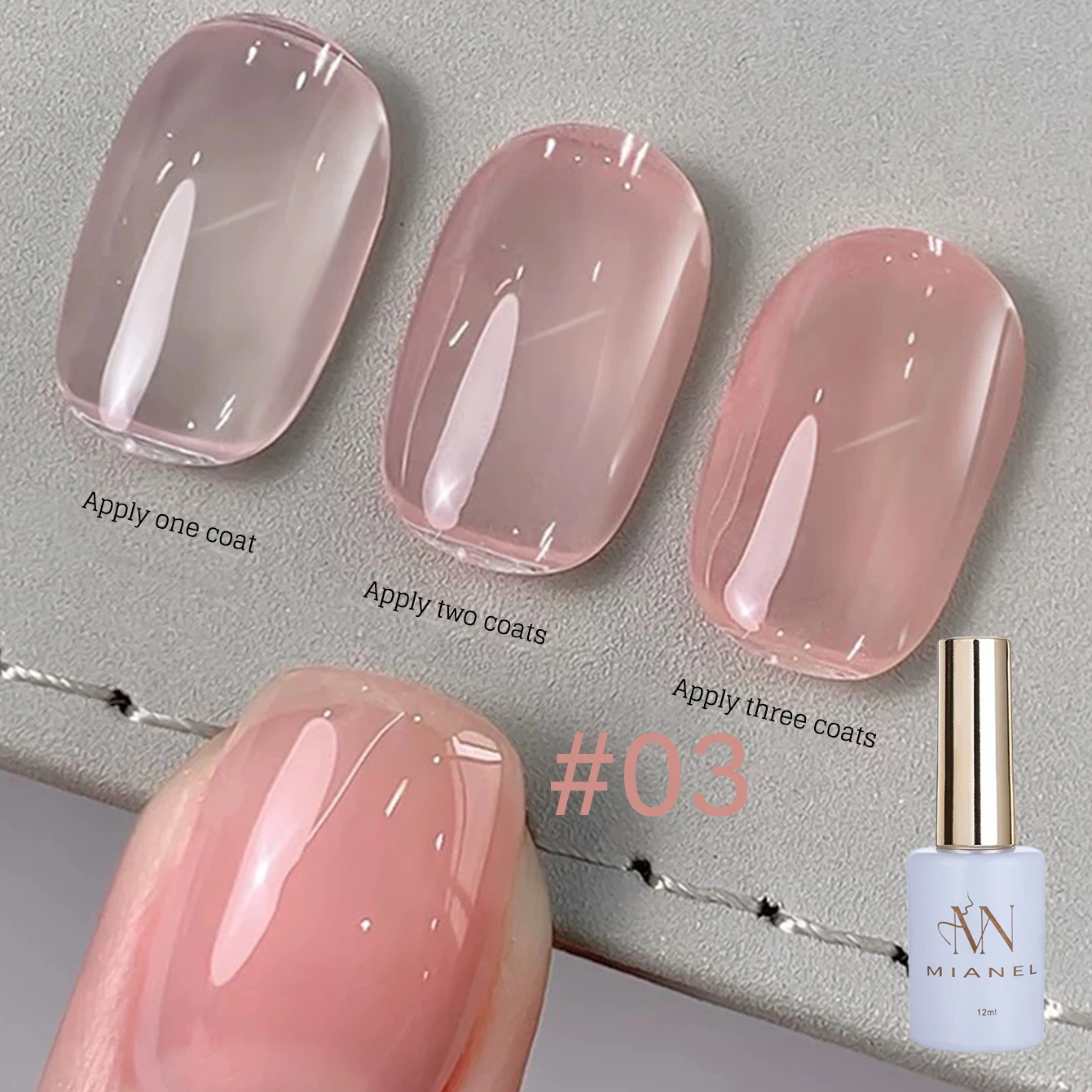 12ML Versatile White Water Ice Clear Nude Gel Nail Polish 2025 New Popular Autumn Winter Christmas Halloween Nails