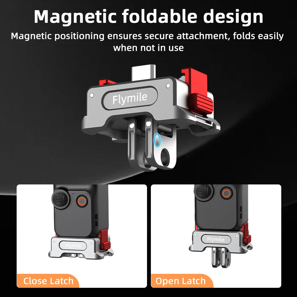 قاعدة محول شحن Flymile Pocket 3 لـ DJI Osmo Pocket 3 قاعدة شحن سطح المكتب من النوع C لـ Arca/1/4 بوصة دعامة ثقب المسمار