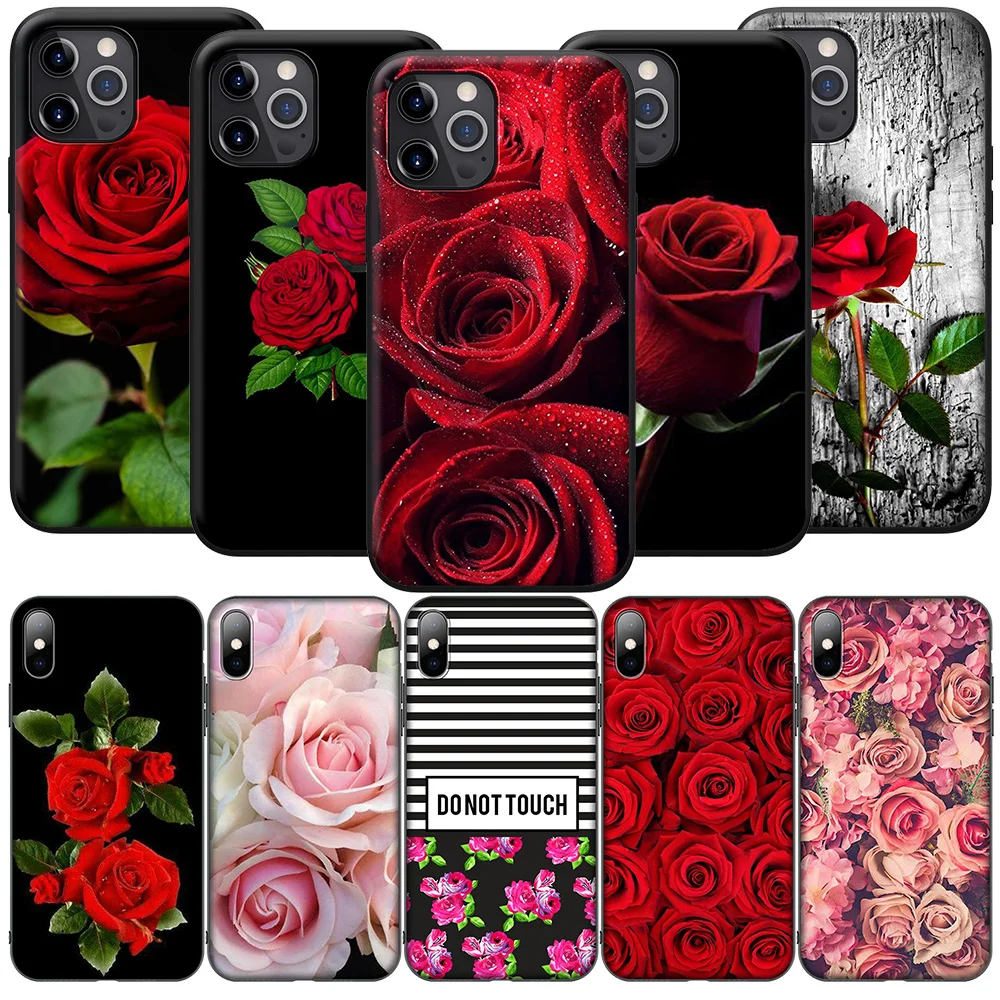 FL69 Flower Pink roses NEW Phone Case for Huawei Nova 5T 4E 3i 3 2 2i Y6 Y6P Y7 Y9 Honor 20 20s 9X 7C Prime Lite 2019