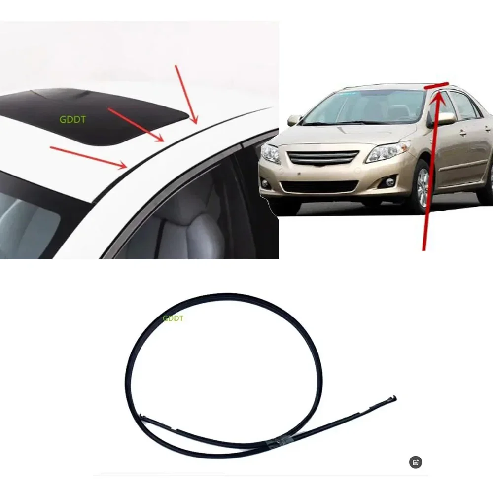 1 or 2 Pieces Roof Rubber Strip for Toyota Corolla  2007-2014 Protector Weatherstrip Waterproof Rain Seal for Corolla Aceesories