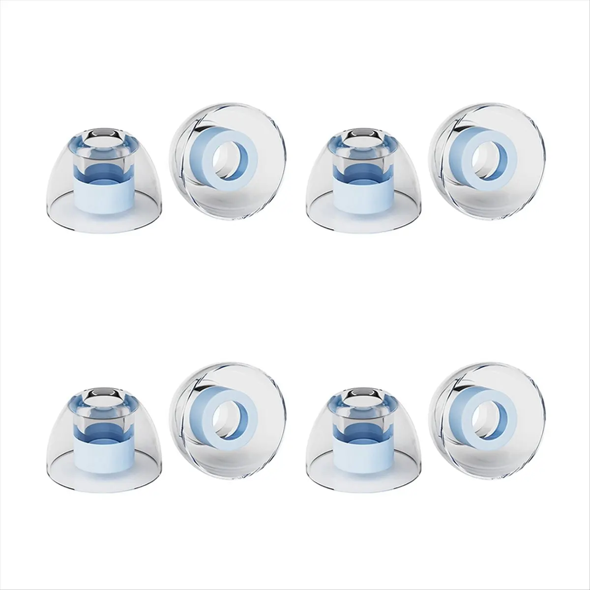 ABGN 4 Pairs Liquid Silicone Ear Tips Enhances Clarity Noise Isolating Ear Caps Reusable Eartips for Explorer 4U NX8 Cantor L