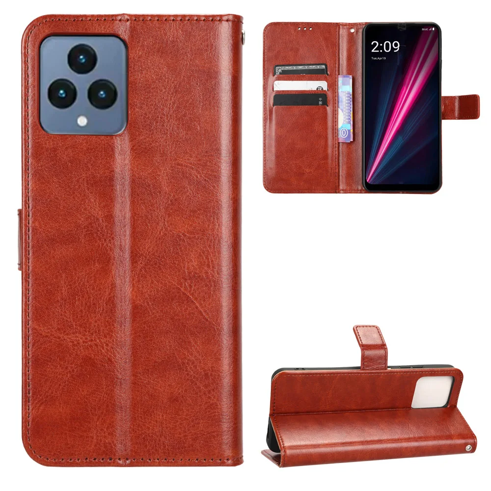 Fashion Wallet PU Leather Case Cover For T-Mobile Revvl 6 5G Flip Protective Phone Back Shell T-Mobile REVVL 6 Pro 5G/REVVL 6 5G