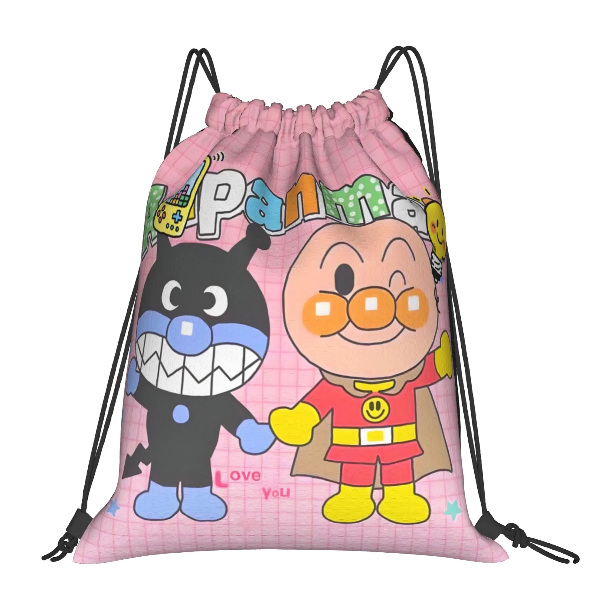 

1 pc Anpan & Baikin Anpanman Drawstring Bags Travel Unisex Storage Bag