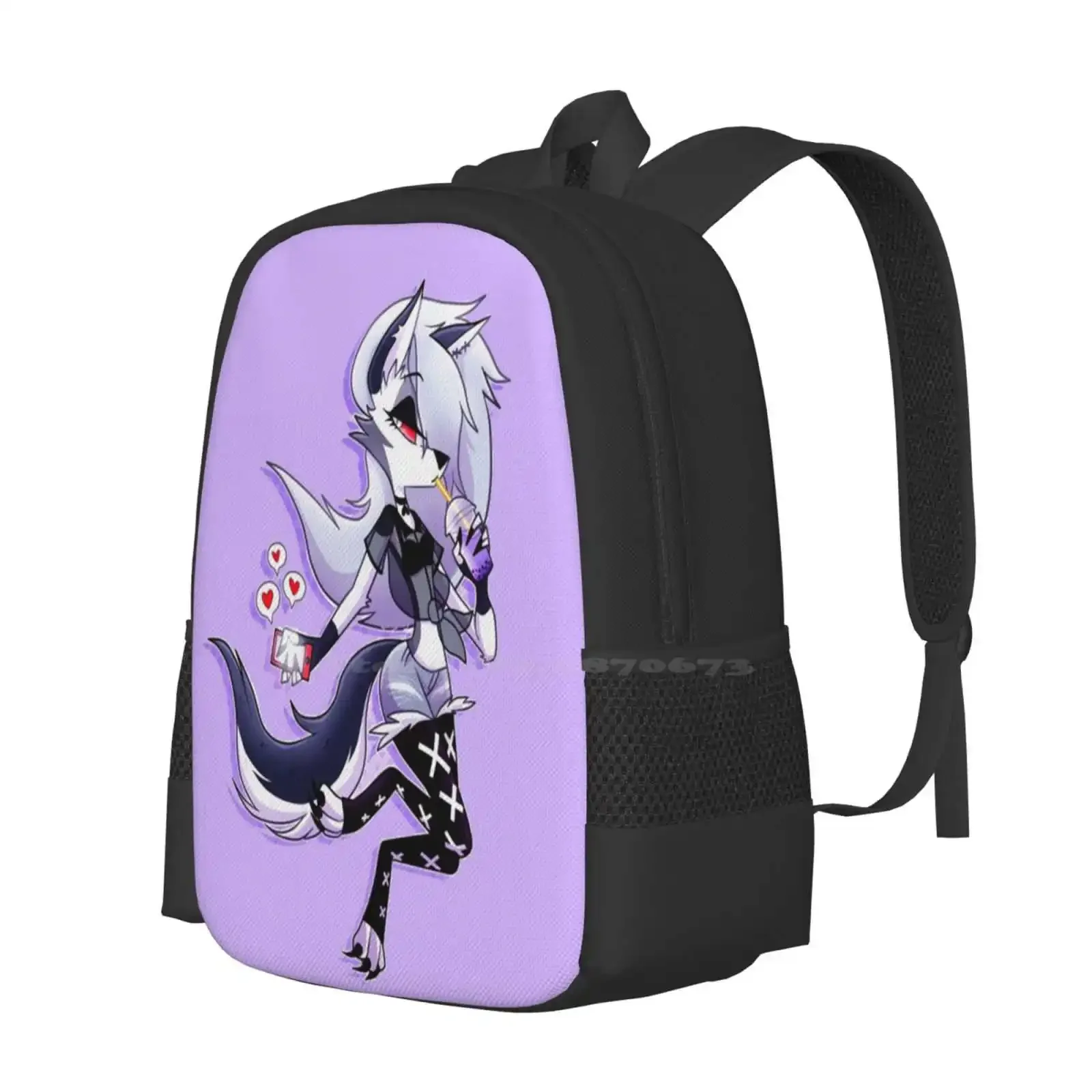 Helluva Boss Loona رائجة البيع حقيبة مدرسية على ظهره حقائب عصرية Helluva Boss Loona تصميم Helluva Boss Loona Art Helluva Boss Loona #2