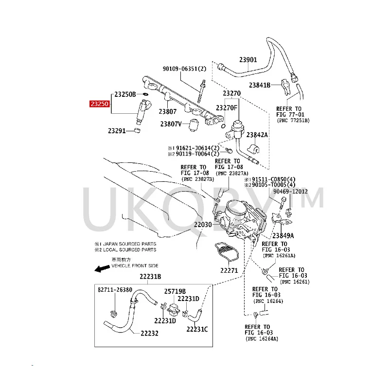 2320928080 232090H060 To yo ta Previa Toyota RAV4 Camry RAV4 proudly released Camry Alphard Fuel injector assembly