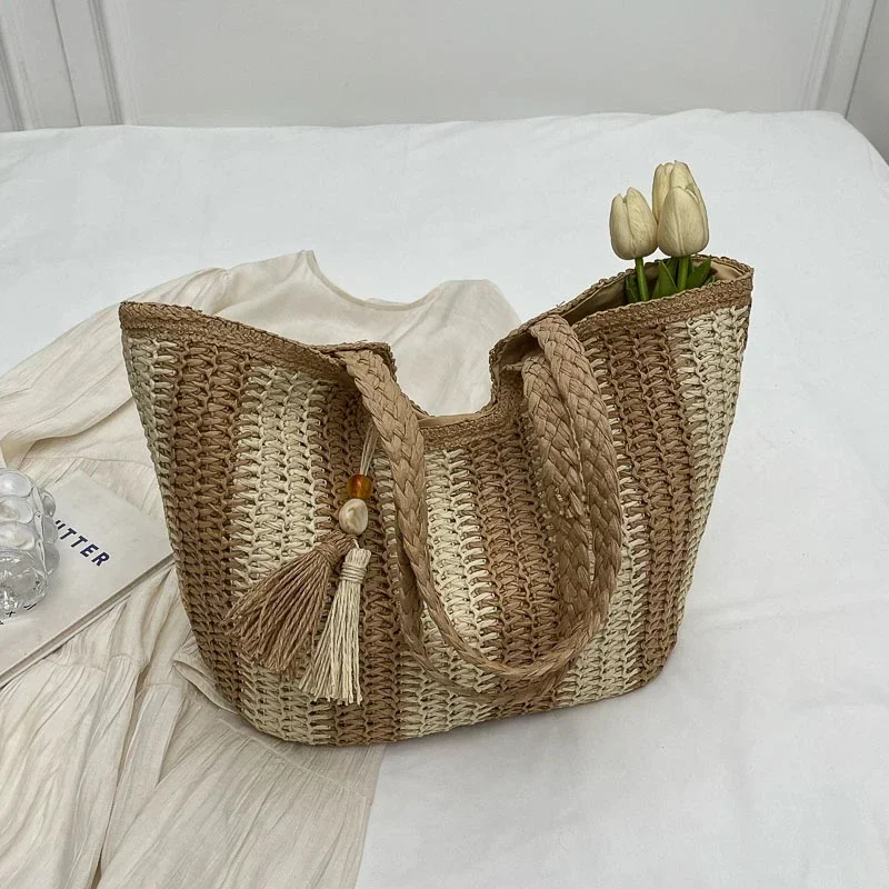 

Large Capacity Fashion Shoulder Bags Braided 2024 High Quality Bags for Women Interior Compartment Zipper Women's Handbags