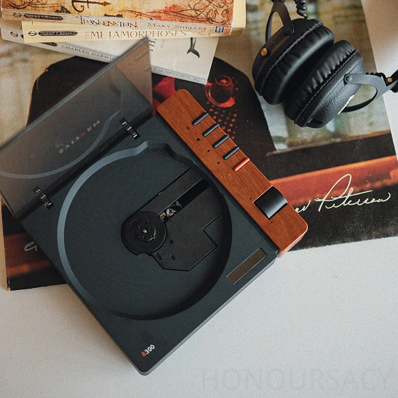 Fashion Syitren R300 CD Player Retro Portable Wireless Support Earphone Optical Output Bluetooth HIFI Album Player Music Walkman