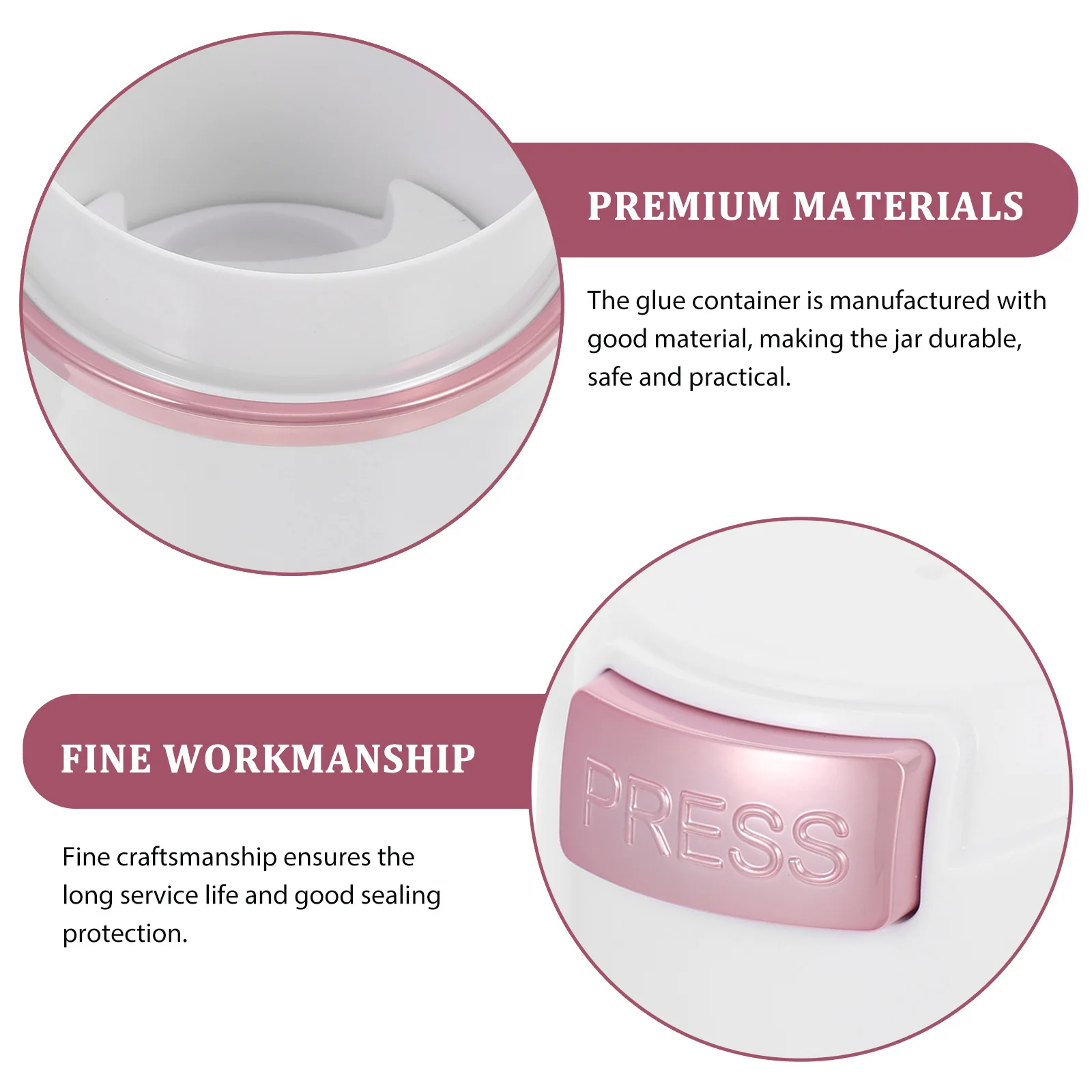 رمش تمديد الغراء تخزين جرة ختم خزان سعة كبيرة موثوقة دائم آمن العملي المنزل صالون رمش الغراء جرة #2