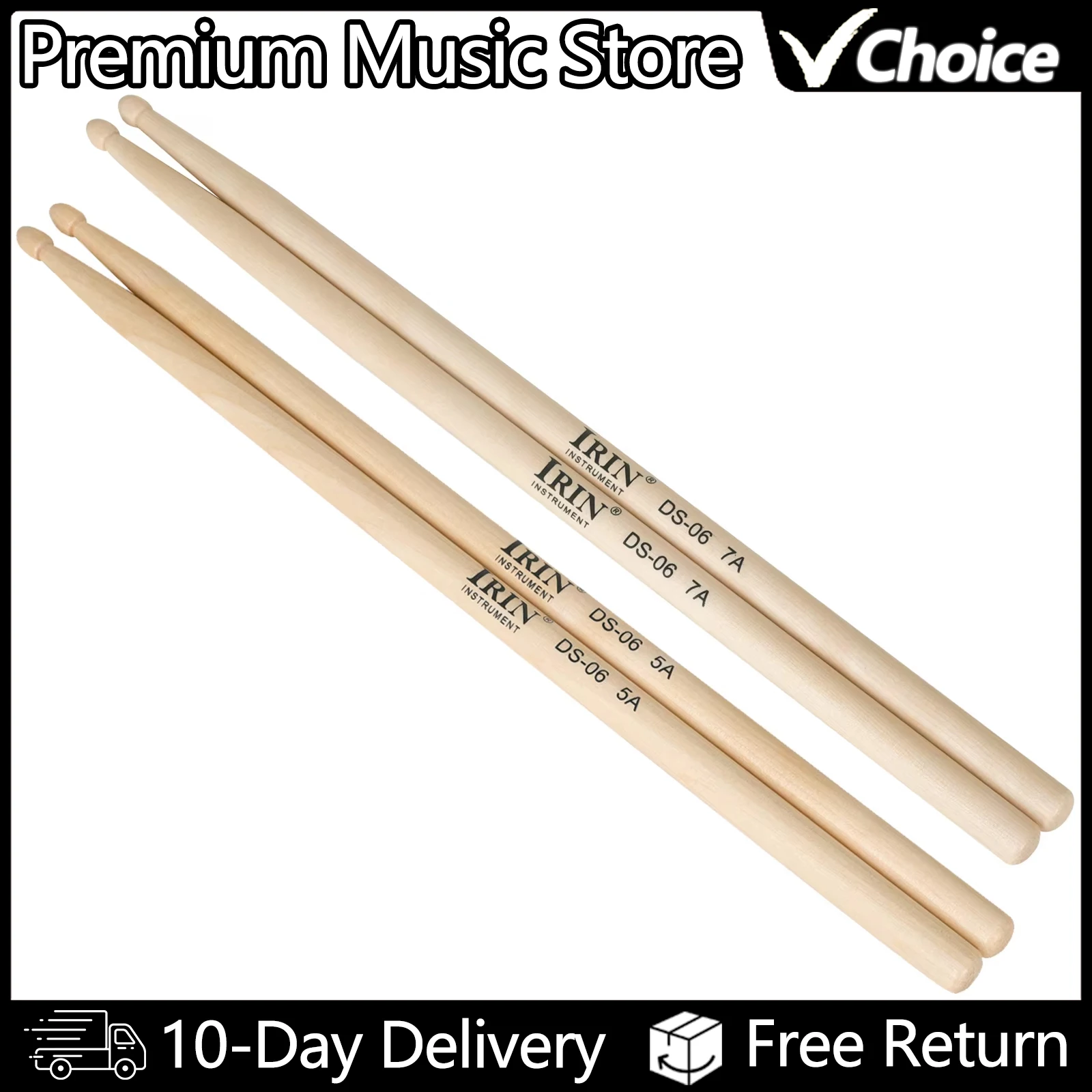 IRIN DS-06 Drum Sticks Ahorn Drumstick 5A 7A Trommel Schlägel Professionelle Holz Percussion Musical Instrument Zubehör Teile
