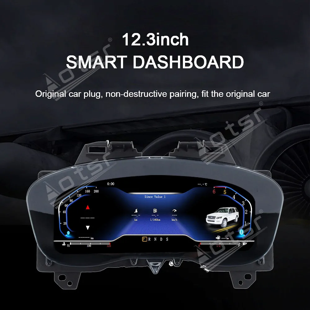 The Newest Digital Cluster Odometer Screen For Ford Explorer 2011-2019 Multimedia Player Dashboard Speed Meter Car Accessories view 2