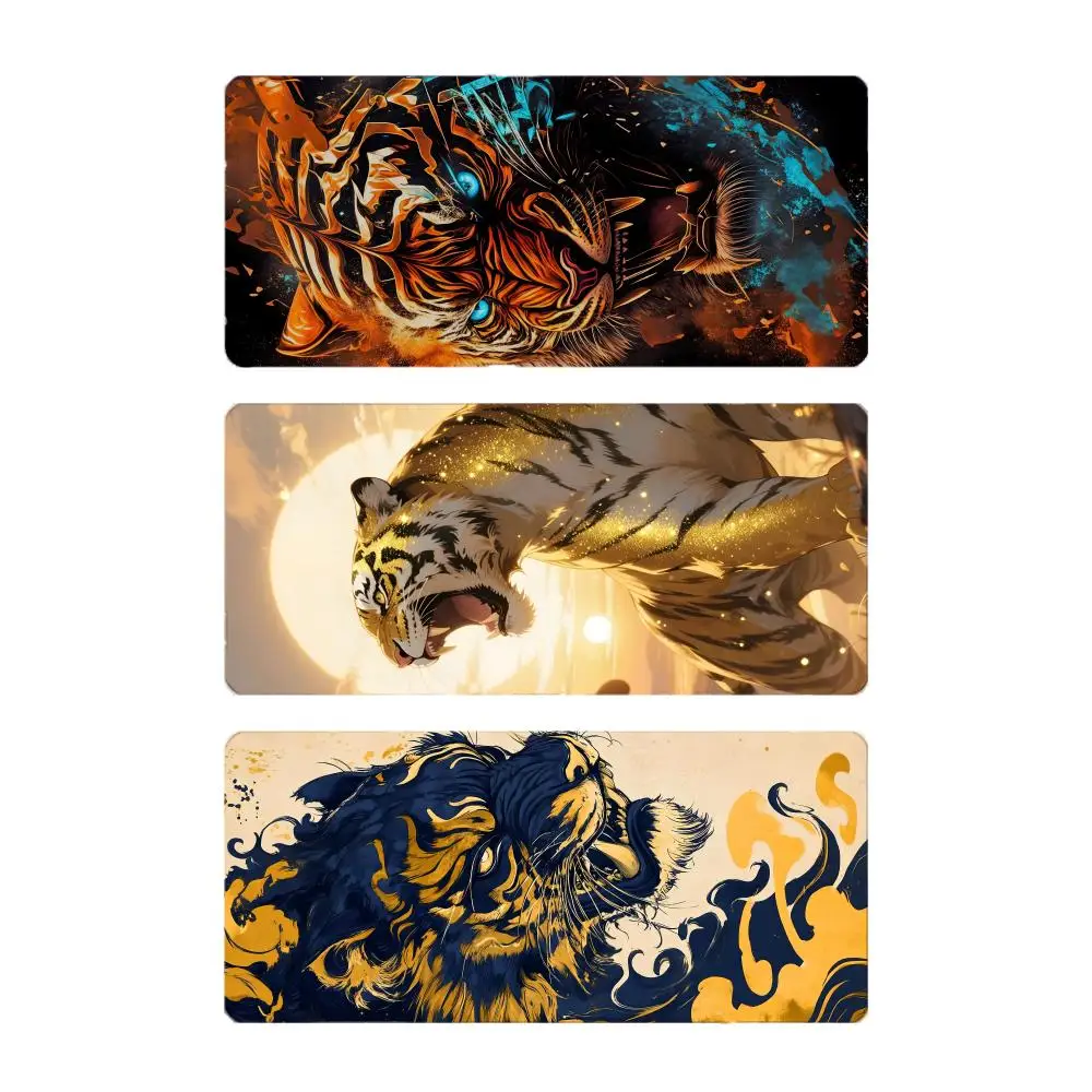 animal powerful T-Tiger Mouse Pad Large Gaming Mousepad with Stitched Edges Thickened Desk Mat PC