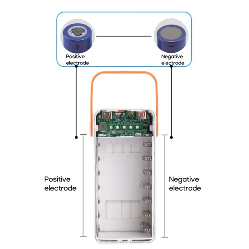 Dual USB 21x18650 Fast Charger Case DIY Power Bank Case Phone Charging QC3.0 PD Case 18650 Battery Holder Charging CaseA