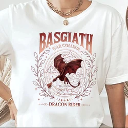 Fourth Wing Inspired Basgiath War College T-Shirts Dragon Rider Bookish tees top Womens Clothing Violet Sorrengail Xaden Riorson