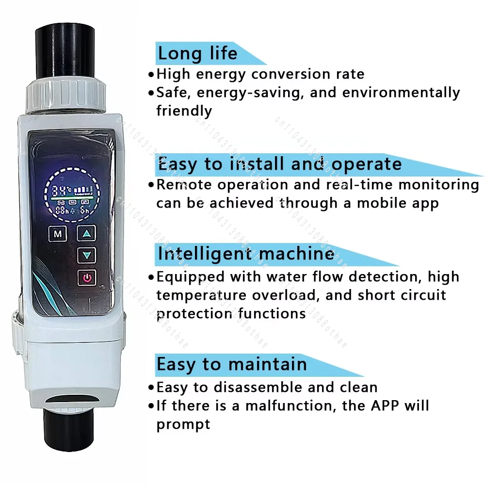 EQ 32g Salt Water Chlorinator Support Mobile APP Control Pool Salt Chlorinator Suitable for 43000 Gallon Large Swimming Pool